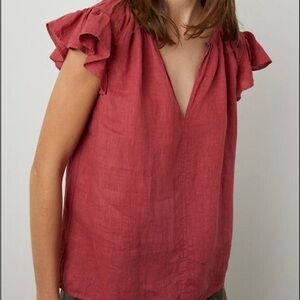 Velvet by graham & Spencer - Irene Flutter Sleeve Top - Cruz